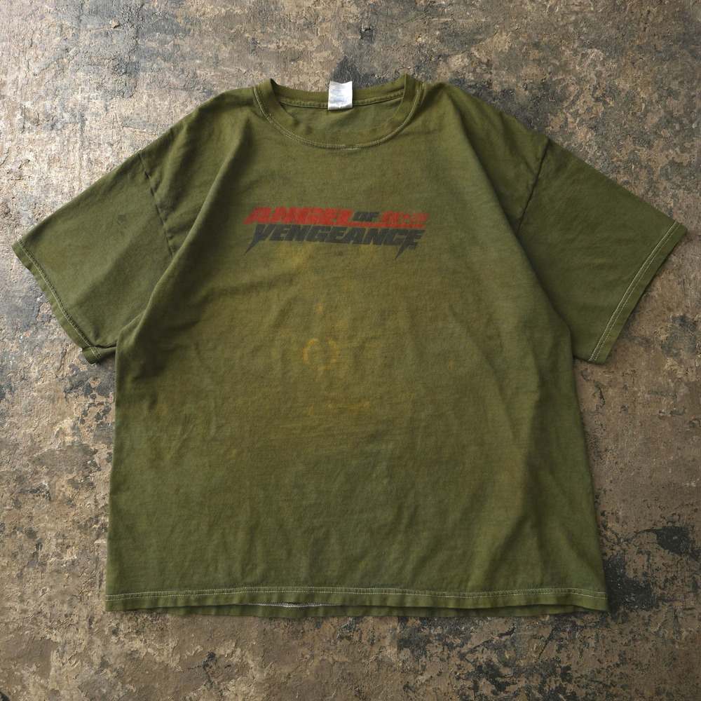 Vintage 2000s Gildan Olive Green Angel of Vengeance T-shirt XL DVD Movie